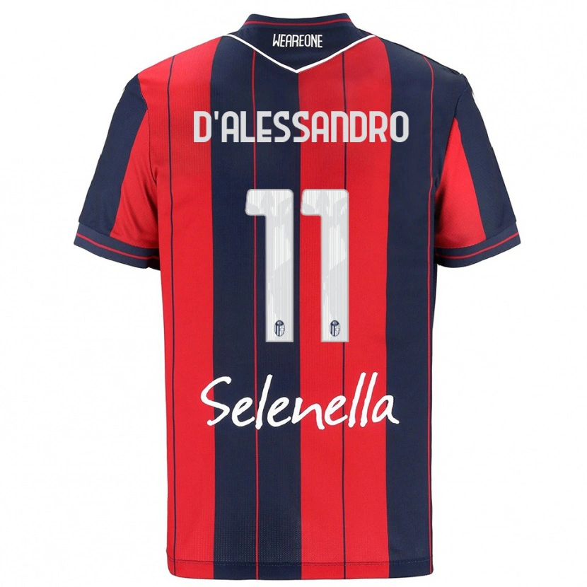Danxen Kinderen Giuliano D'alessandro #11 Rood Marineblauw Thuisshirt Thuistenue 2025/26 T-Shirt