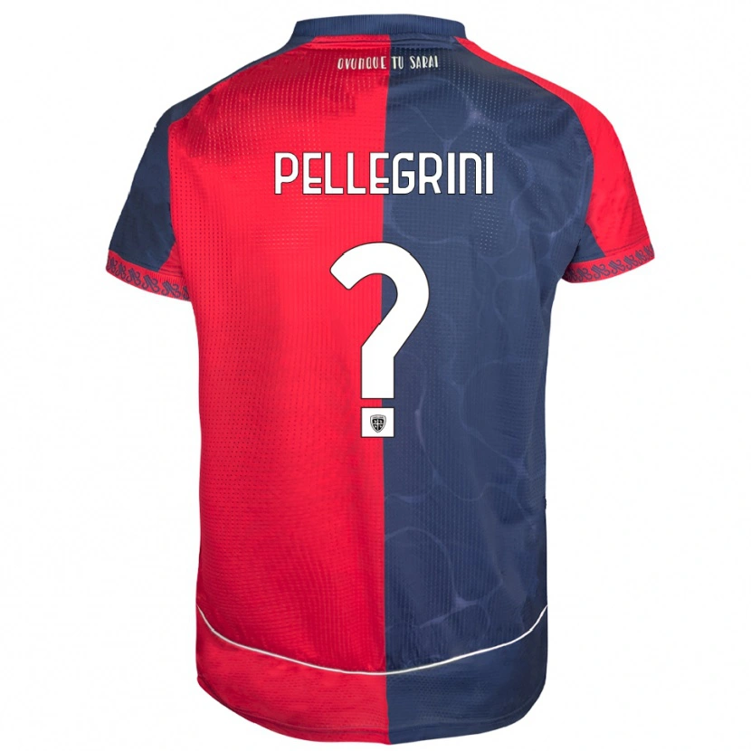 Danxen Kinderen Nicolò Pellegrini #0 Rood Marineblauw Thuisshirt Thuistenue 2025/26 T-Shirt
