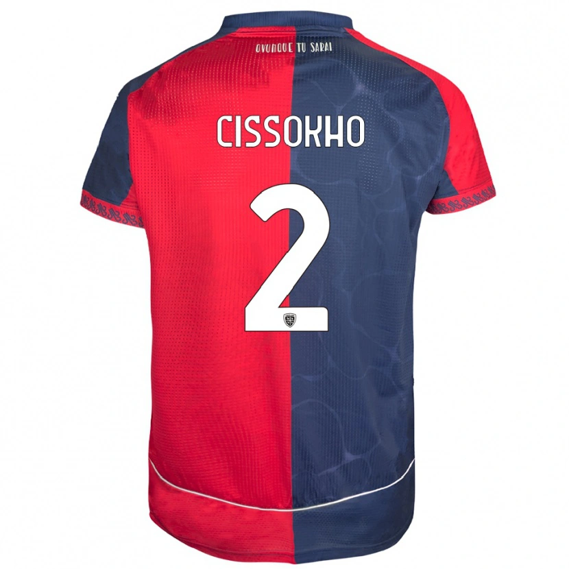 Danxen Kinderen Moussa Cissokho #2 Rood Marineblauw Thuisshirt Thuistenue 2025/26 T-Shirt