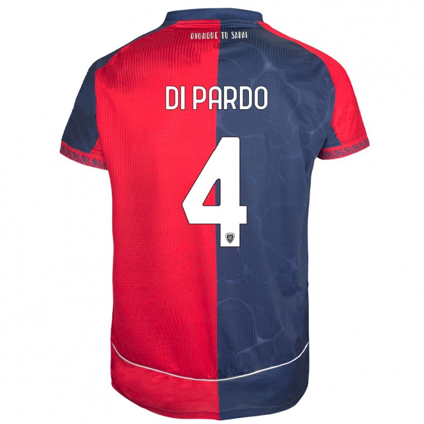 Danxen Kinderen Alessandro Di Pardo #4 Rood Marineblauw Thuisshirt Thuistenue 2025/26 T-Shirt