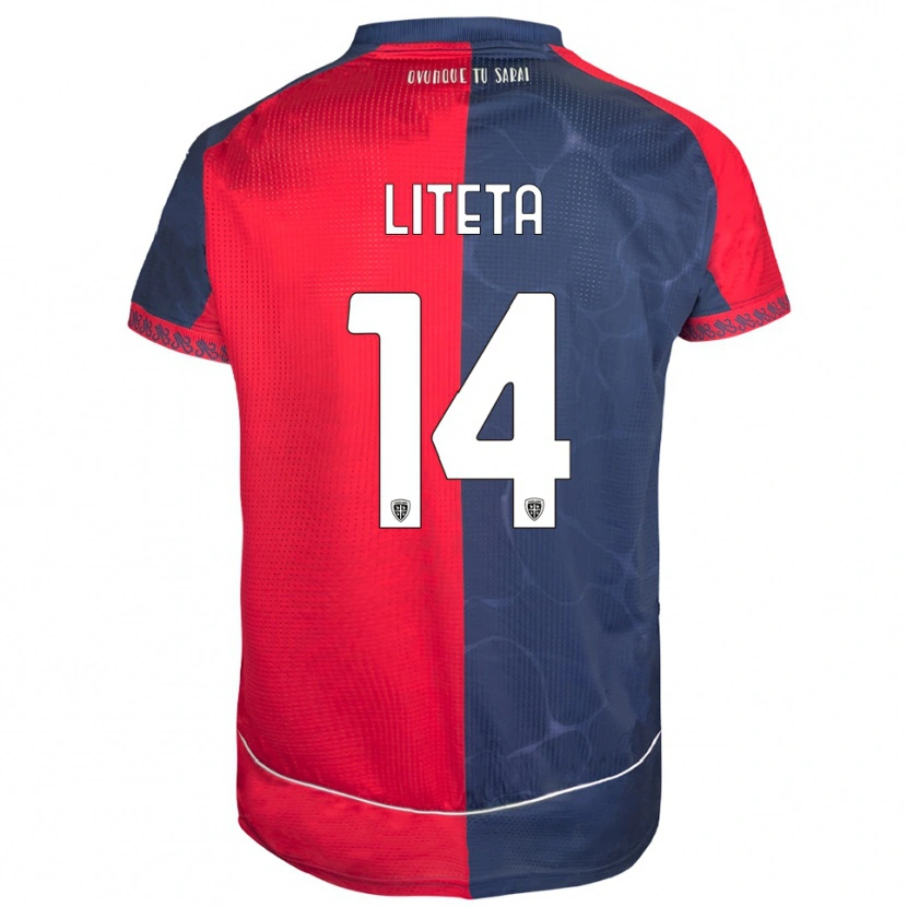 Danxen Kinderen Joseph Liteta #14 Rood Marineblauw Thuisshirt Thuistenue 2025/26 T-Shirt