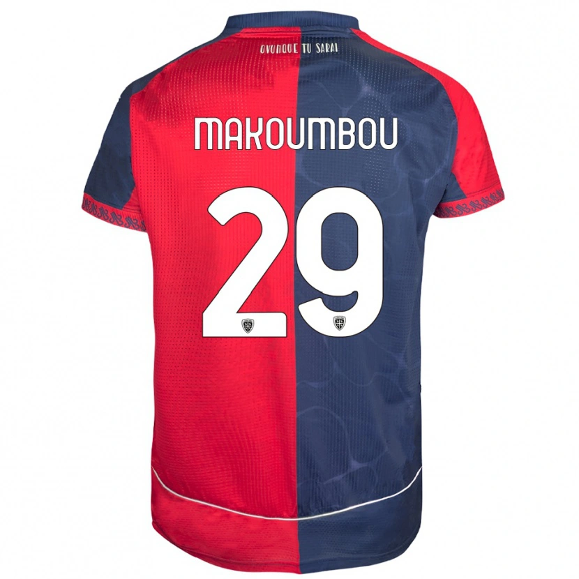 Danxen Kinderen Antoine Makoumbou #29 Rood Marineblauw Thuisshirt Thuistenue 2025/26 T-Shirt