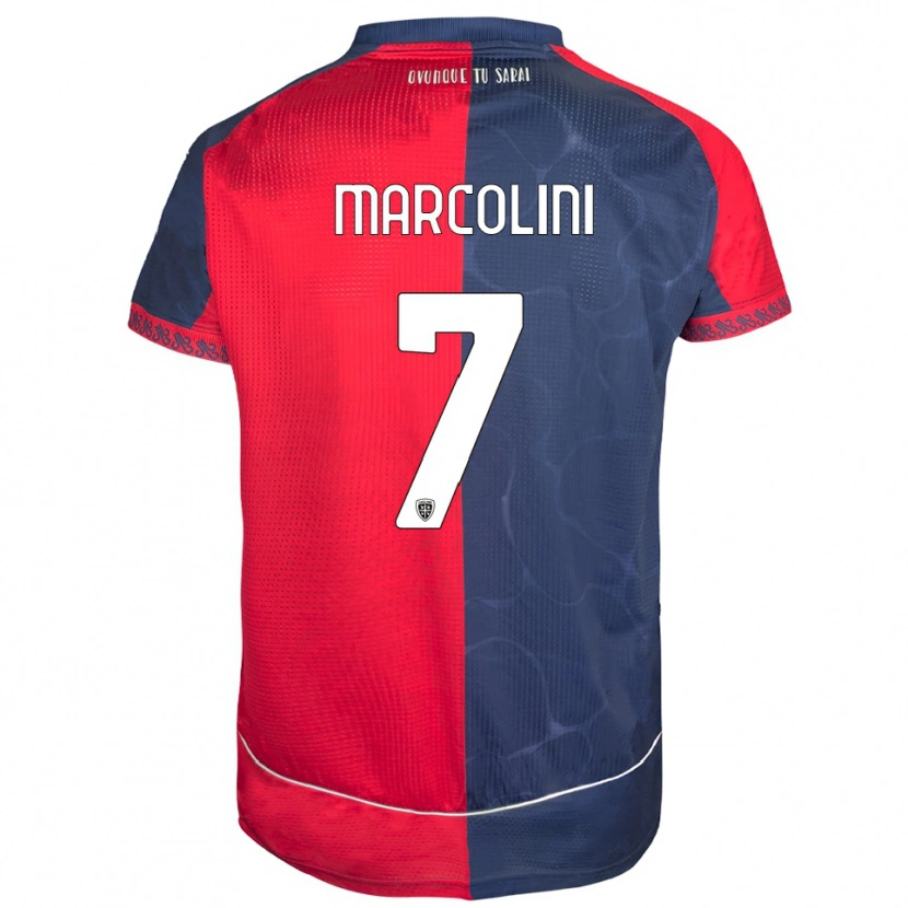 Danxen Kinderen Diego Marcolini #7 Rood Marineblauw Thuisshirt Thuistenue 2025/26 T-Shirt