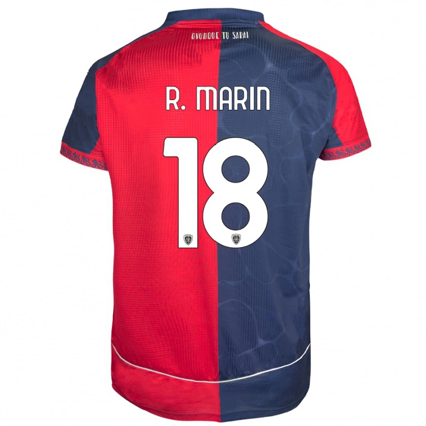 Danxen Kinderen Răzvan Marin #18 Rood Marineblauw Thuisshirt Thuistenue 2025/26 T-Shirt