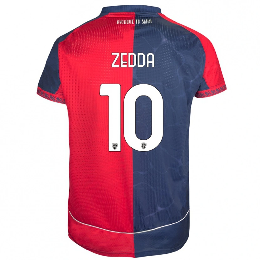 Danxen Kinderen Diego Zedda #10 Rood Marineblauw Thuisshirt Thuistenue 2025/26 T-Shirt