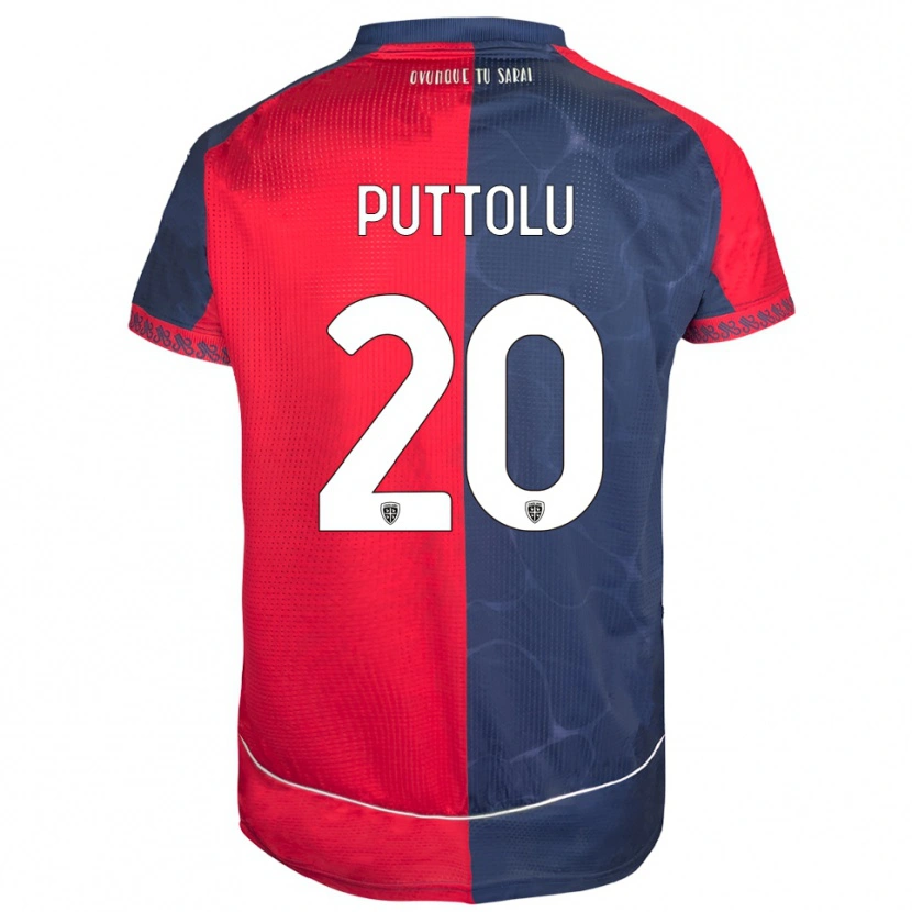 Danxen Kinderen Diego Puttolu #20 Rood Marineblauw Thuisshirt Thuistenue 2025/26 T-Shirt