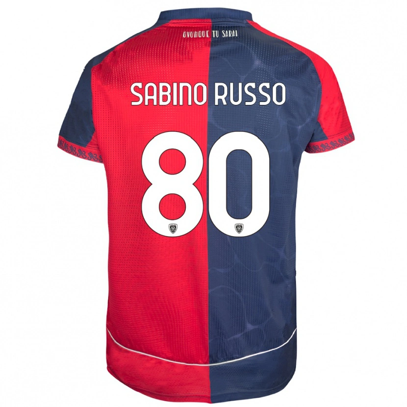 Danxen Kinderen Alessandro Sabino Russo #80 Rood Marineblauw Thuisshirt Thuistenue 2025/26 T-Shirt