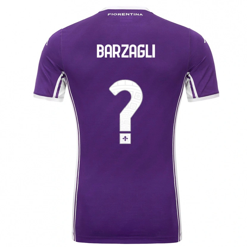 Danxen Kinderen Mattia Barzagli #0 Paars Wit Thuisshirt Thuistenue 2025/26 T-Shirt