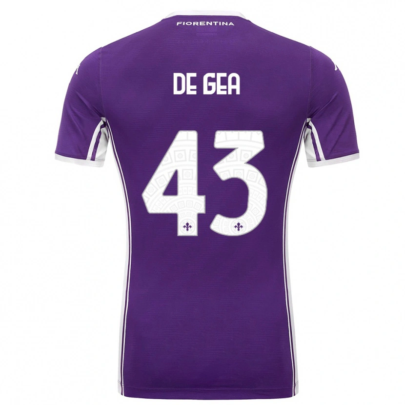 Danxen Kinderen David De Gea #43 Paars Wit Thuisshirt Thuistenue 2025/26 T-Shirt