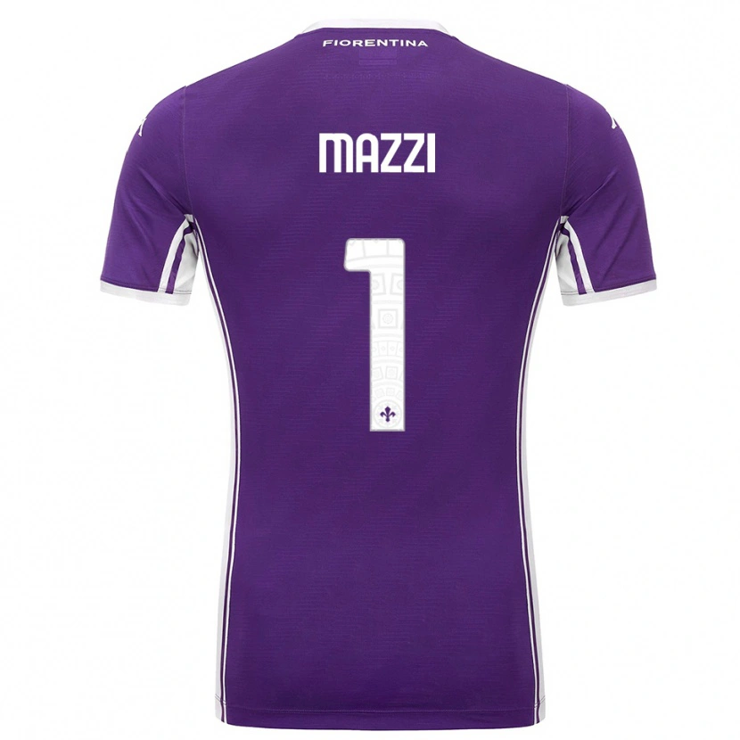 Danxen Kinderen Tommaso Mazzi #1 Paars Wit Thuisshirt Thuistenue 2025/26 T-Shirt