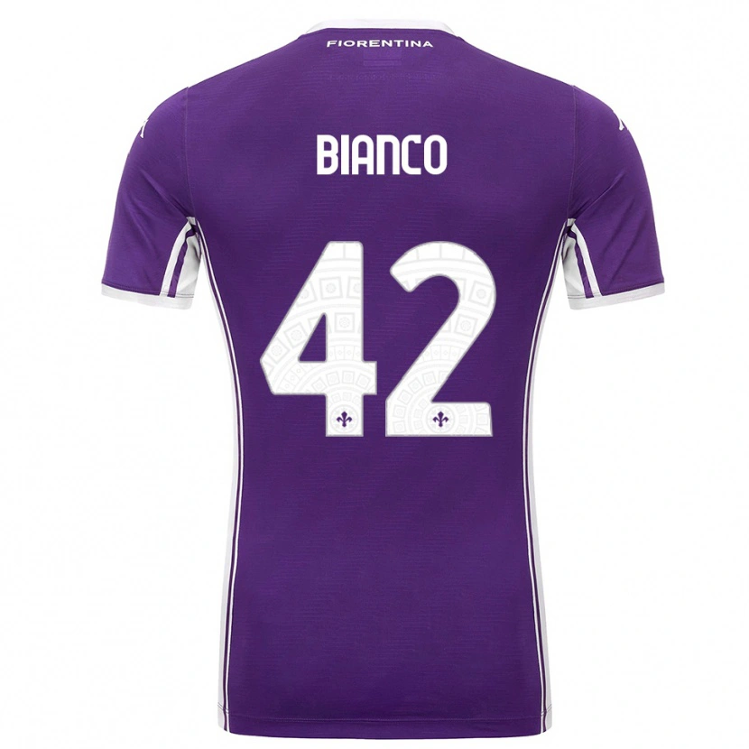 Danxen Kinderen Alessandro Bianco #42 Paars Wit Thuisshirt Thuistenue 2025/26 T-Shirt
