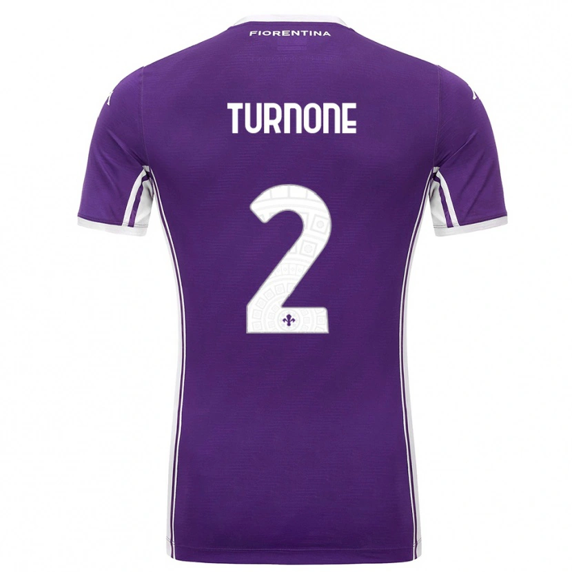 Danxen Kinderen Niccolò Turnone #2 Paars Wit Thuisshirt Thuistenue 2025/26 T-Shirt