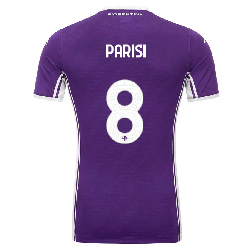 Danxen Kinderen Alice Parisi #8 Paars Wit Thuisshirt Thuistenue 2025/26 T-Shirt