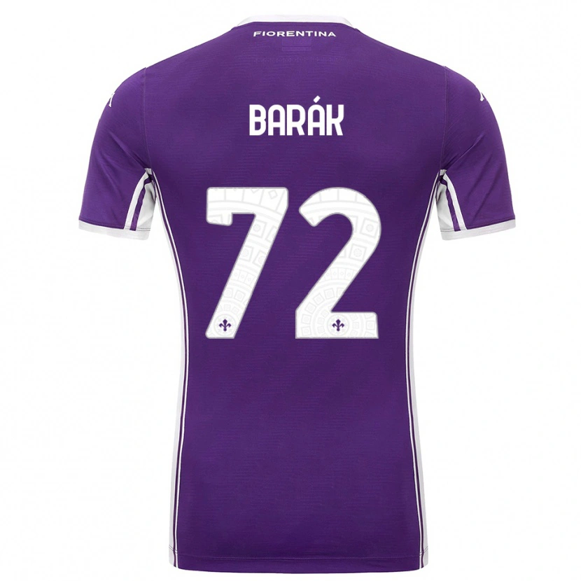 Danxen Kinderen Antonín Barák #72 Paars Wit Thuisshirt Thuistenue 2025/26 T-Shirt