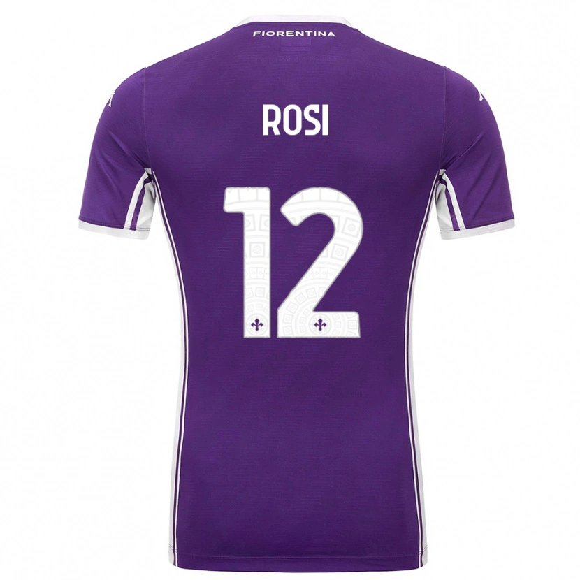 Danxen Kinderen Ettore Rosi #12 Paars Wit Thuisshirt Thuistenue 2025/26 T-Shirt