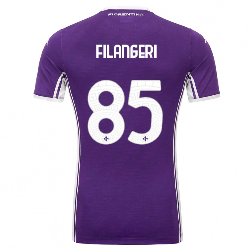 Danxen Kinderen Maria Luisa Filangeri #85 Paars Wit Thuisshirt Thuistenue 2025/26 T-Shirt