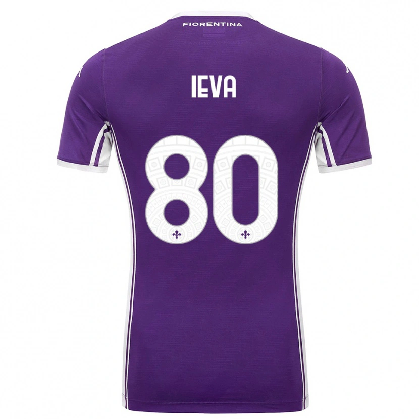 Danxen Kinderen Stella Ieva #80 Paars Wit Thuisshirt Thuistenue 2025/26 T-Shirt
