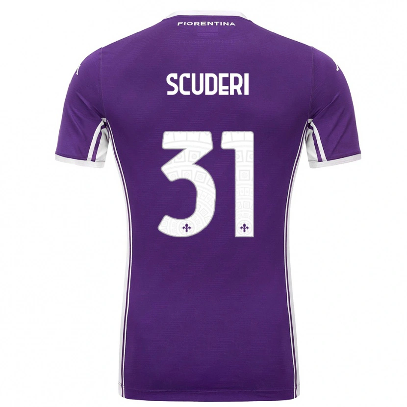 Danxen Kinderen Giulio Scuderi #31 Paars Wit Thuisshirt Thuistenue 2025/26 T-Shirt