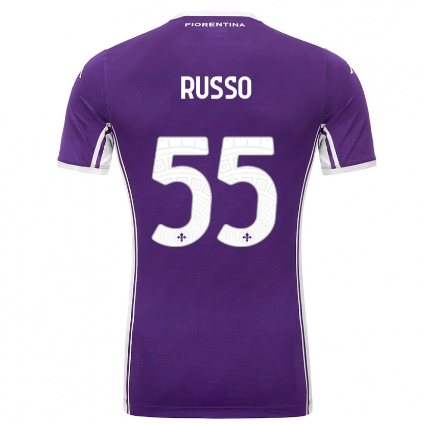 Danxen Kinderen Federica Russo #55 Paars Wit Thuisshirt Thuistenue 2025/26 T-Shirt