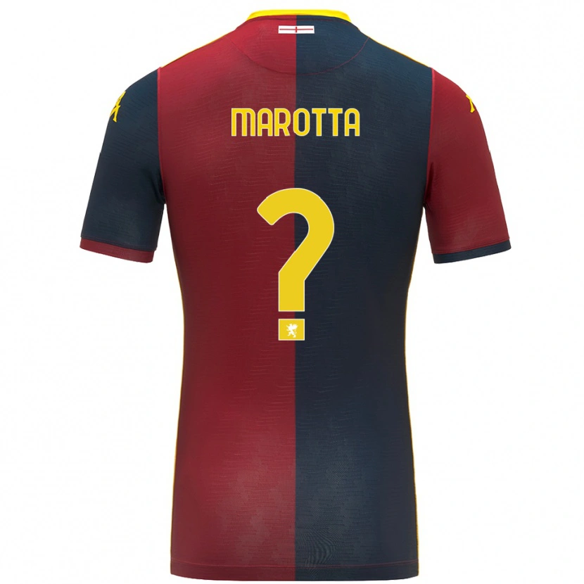 Danxen Kinderen Francesco Marotta #0 Rood Koningsblauw Thuisshirt Thuistenue 2025/26 T-Shirt