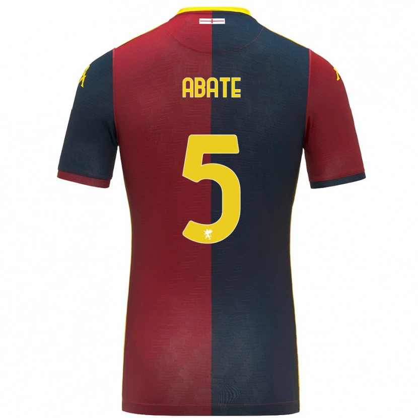 Danxen Kinderen Giada Abate #5 Rood Koningsblauw Thuisshirt Thuistenue 2025/26 T-Shirt