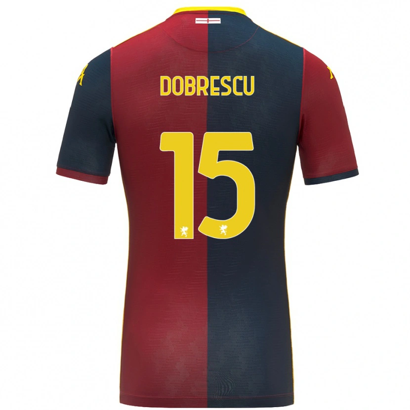 Danxen Kinderen Ianis Dobrescu #15 Rood Koningsblauw Thuisshirt Thuistenue 2025/26 T-Shirt
