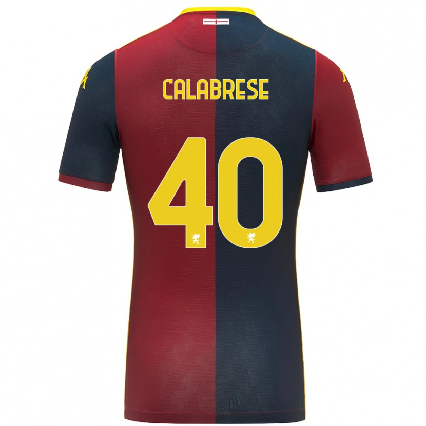 Danxen Kinderen Filippo Calabrese #40 Rood Koningsblauw Thuisshirt Thuistenue 2025/26 T-Shirt