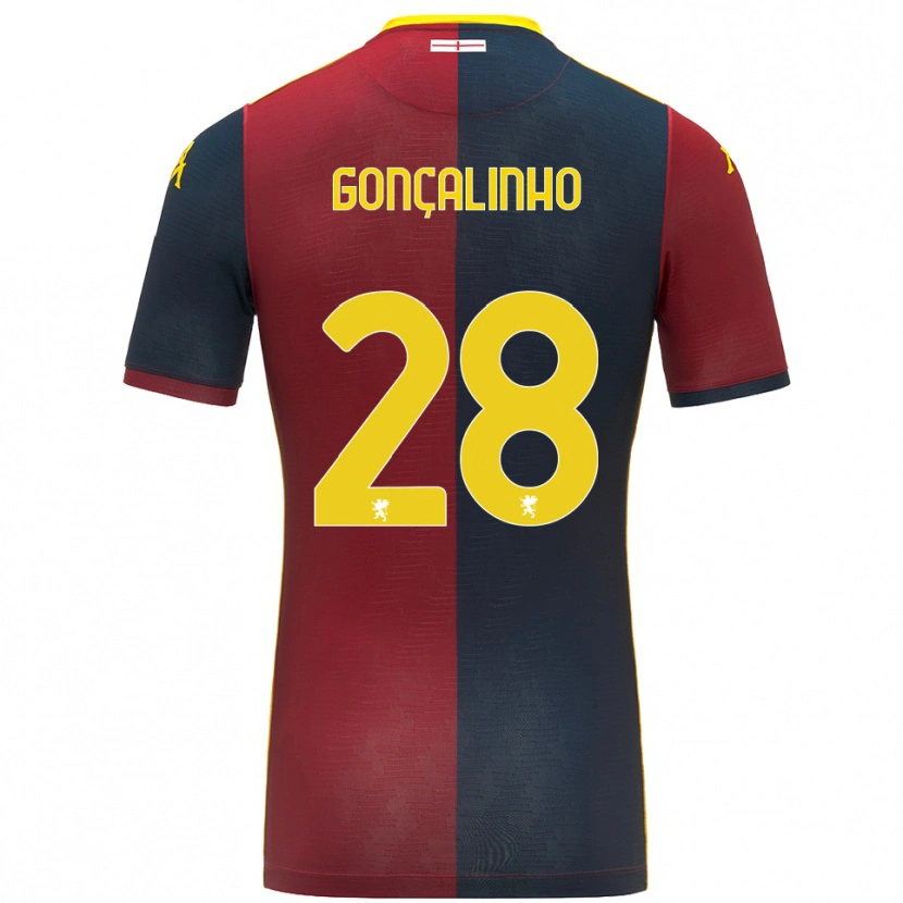 Danxen Kinderen João Gonçalinho #28 Rood Koningsblauw Thuisshirt Thuistenue 2025/26 T-Shirt