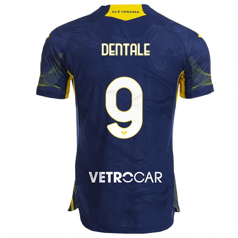 Danxen Kinderen Alessandro Dentale #9 Marineblauw Geel Thuisshirt Thuistenue 2025/26 T-Shirt