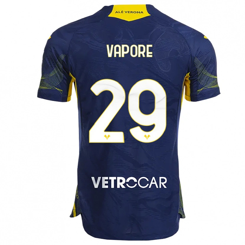 Danxen Kinderen Angelo Vapore #29 Marineblauw Geel Thuisshirt Thuistenue 2025/26 T-Shirt