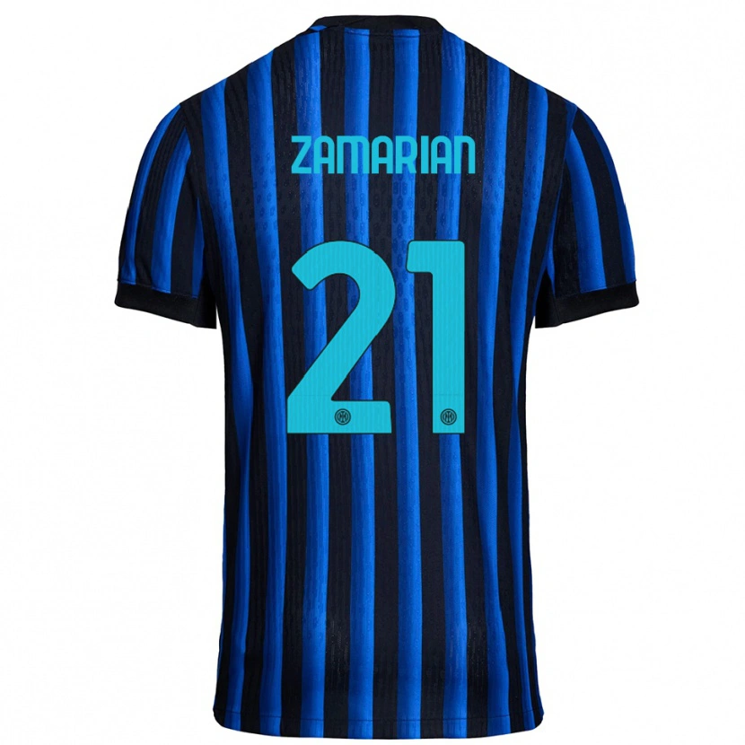 Danxen Kinderen Matteo Zamarian #21 Zwart Blauw Thuisshirt Thuistenue 2025/26 T-Shirt