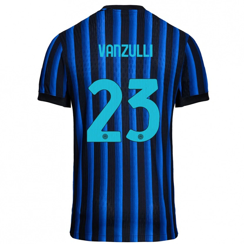Danxen Kinderen Marco Vanzulli #23 Zwart Blauw Thuisshirt Thuistenue 2025/26 T-Shirt
