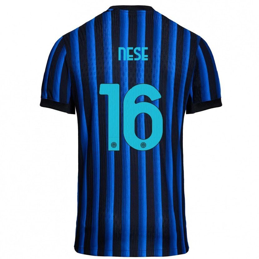 Danxen Kinderen Alessio Nese #16 Zwart Blauw Thuisshirt Thuistenue 2025/26 T-Shirt