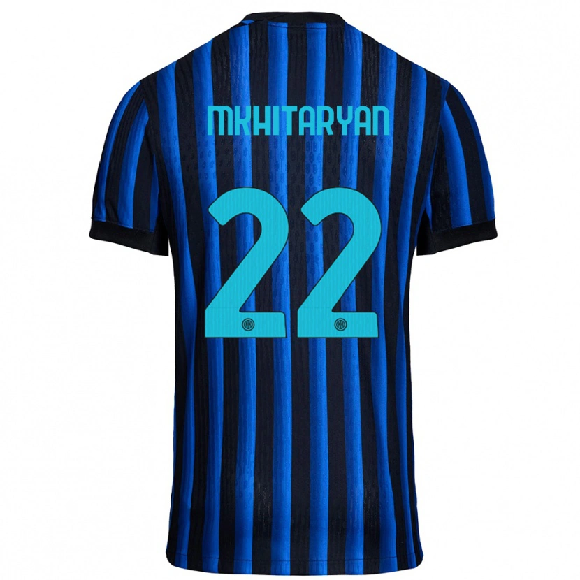 Danxen Kinderen Henrikh Mkhitaryan #22 Zwart Blauw Thuisshirt Thuistenue 2025/26 T-Shirt