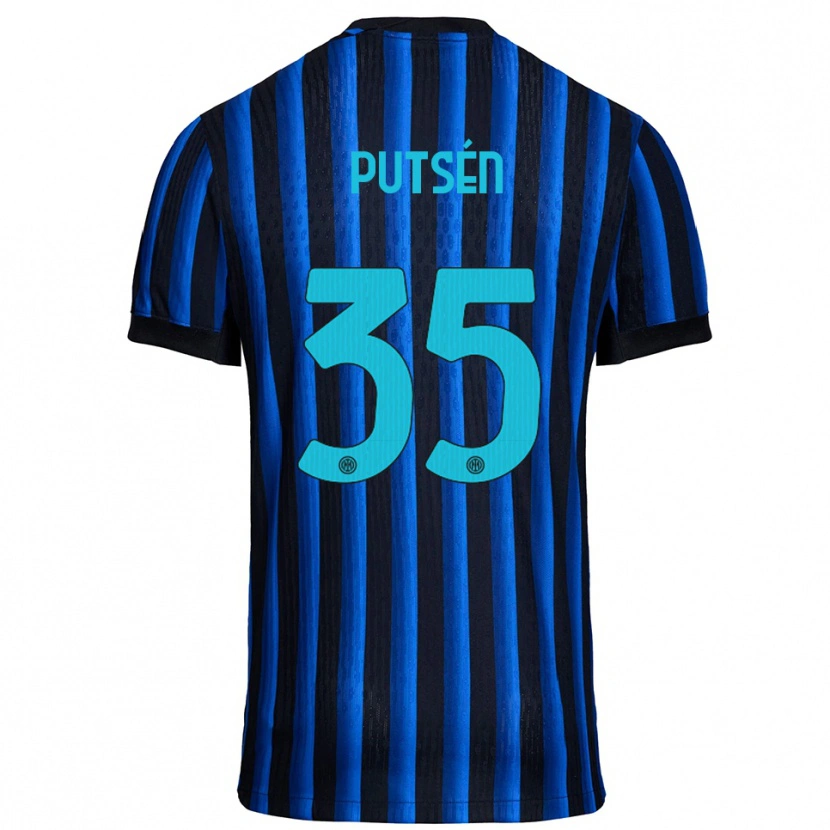 Danxen Kinderen Dino Putsén #35 Zwart Blauw Thuisshirt Thuistenue 2025/26 T-Shirt