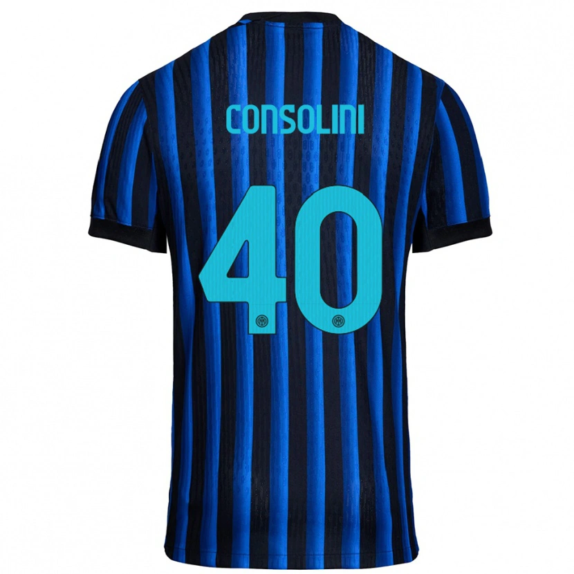 Danxen Kinderen Lidia Consolini #40 Zwart Blauw Thuisshirt Thuistenue 2025/26 T-Shirt