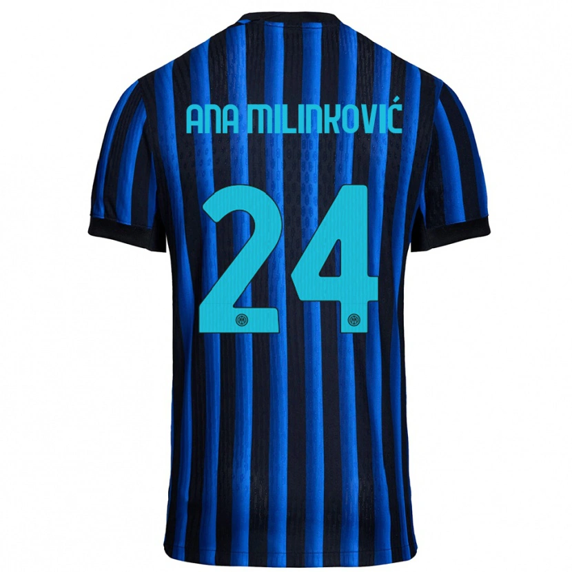 Danxen Kinderen Marija Ana Milinković #24 Zwart Blauw Thuisshirt Thuistenue 2025/26 T-Shirt