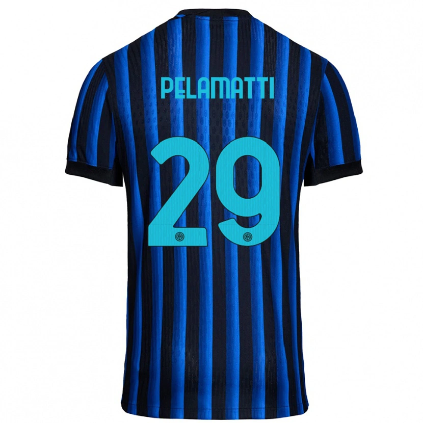 Danxen Kinderen Andrea Pelamatti #29 Zwart Blauw Thuisshirt Thuistenue 2025/26 T-Shirt