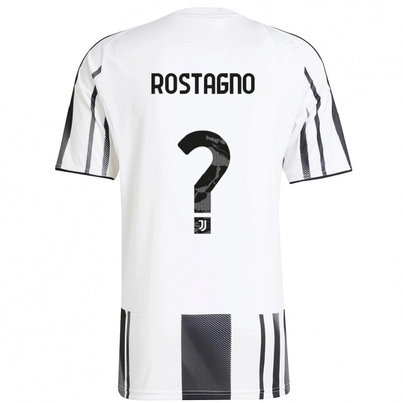 Danxen Kinderen Alberto Rostagno #0 Wit Zwart Thuisshirt Thuistenue 2025/26 T-Shirt