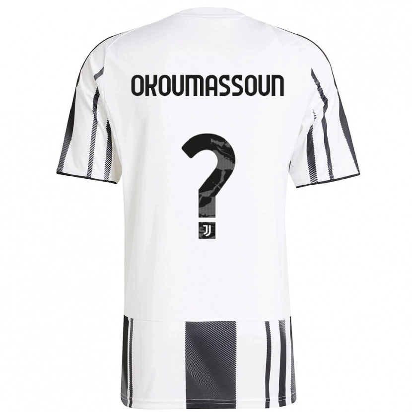 Danxen Kinderen Ismaele Okoumassoun #0 Wit Zwart Thuisshirt Thuistenue 2025/26 T-Shirt