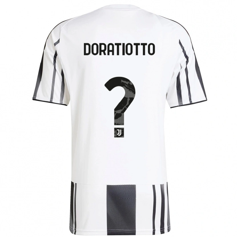 Danxen Kinderen Giulio Doratiotto #0 Wit Zwart Thuisshirt Thuistenue 2025/26 T-Shirt