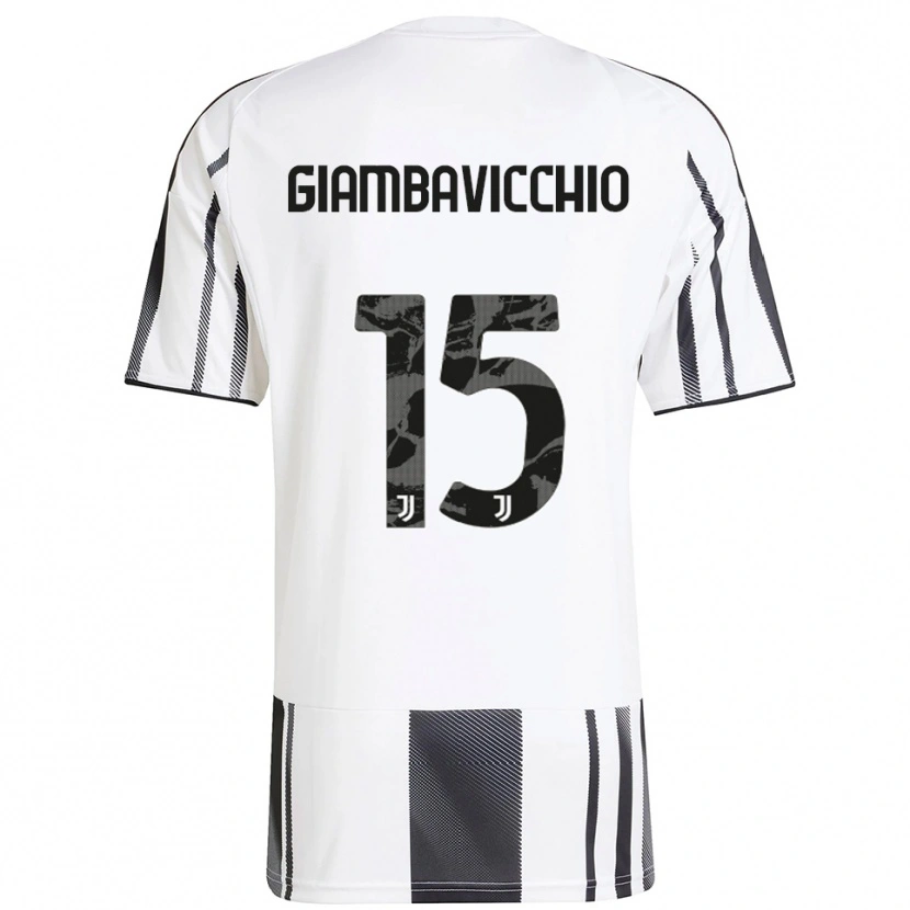 Danxen Kinderen Franco Giambavicchio #15 Wit Zwart Thuisshirt Thuistenue 2025/26 T-Shirt