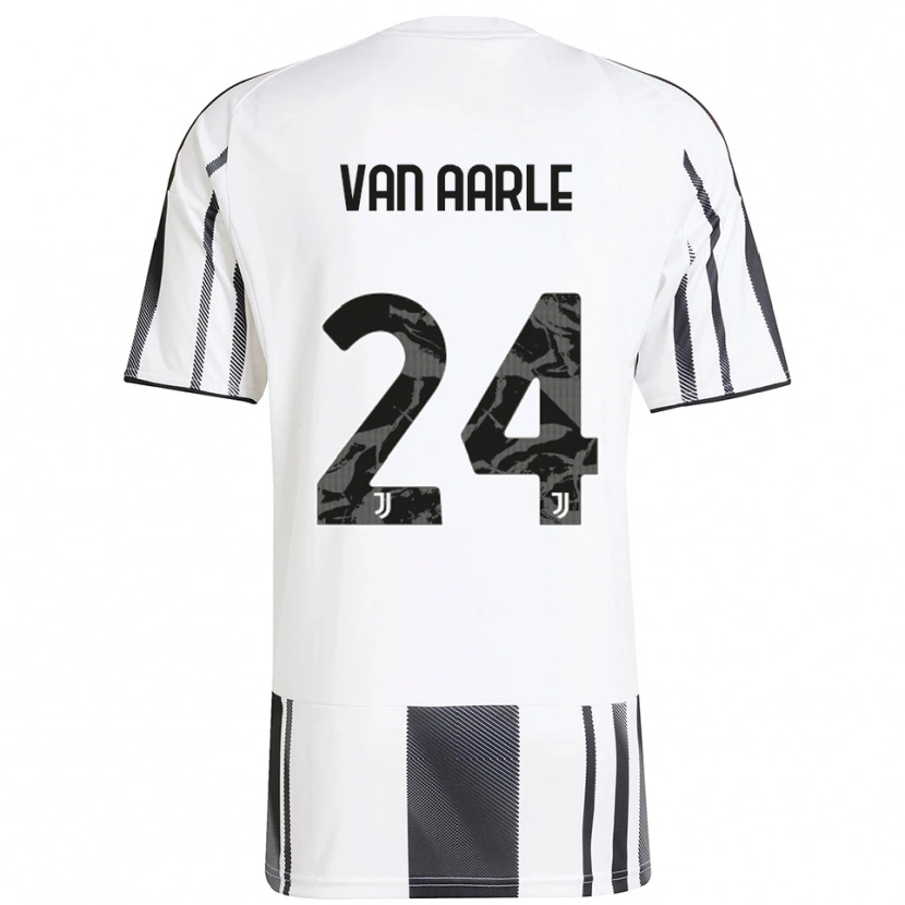Danxen Kinderen Shane Van Aarle #24 Wit Zwart Thuisshirt Thuistenue 2025/26 T-Shirt