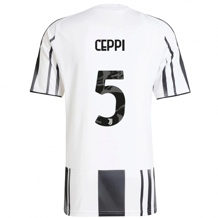 Danxen Kinderen Paolo Ceppi #5 Wit Zwart Thuisshirt Thuistenue 2025/26 T-Shirt