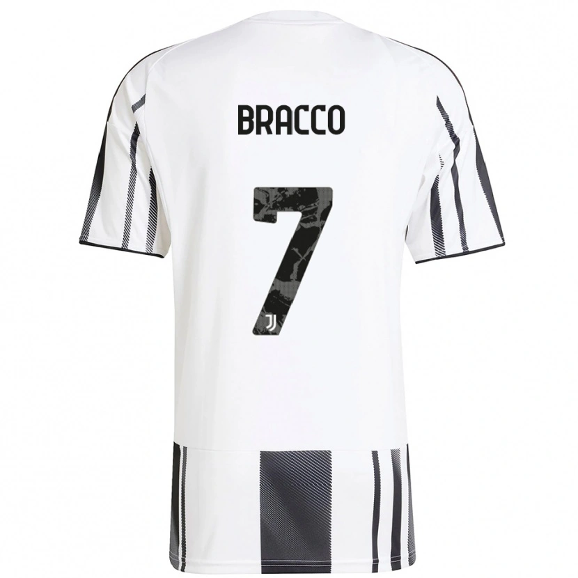 Danxen Kinderen Luca Bracco #7 Wit Zwart Thuisshirt Thuistenue 2025/26 T-Shirt