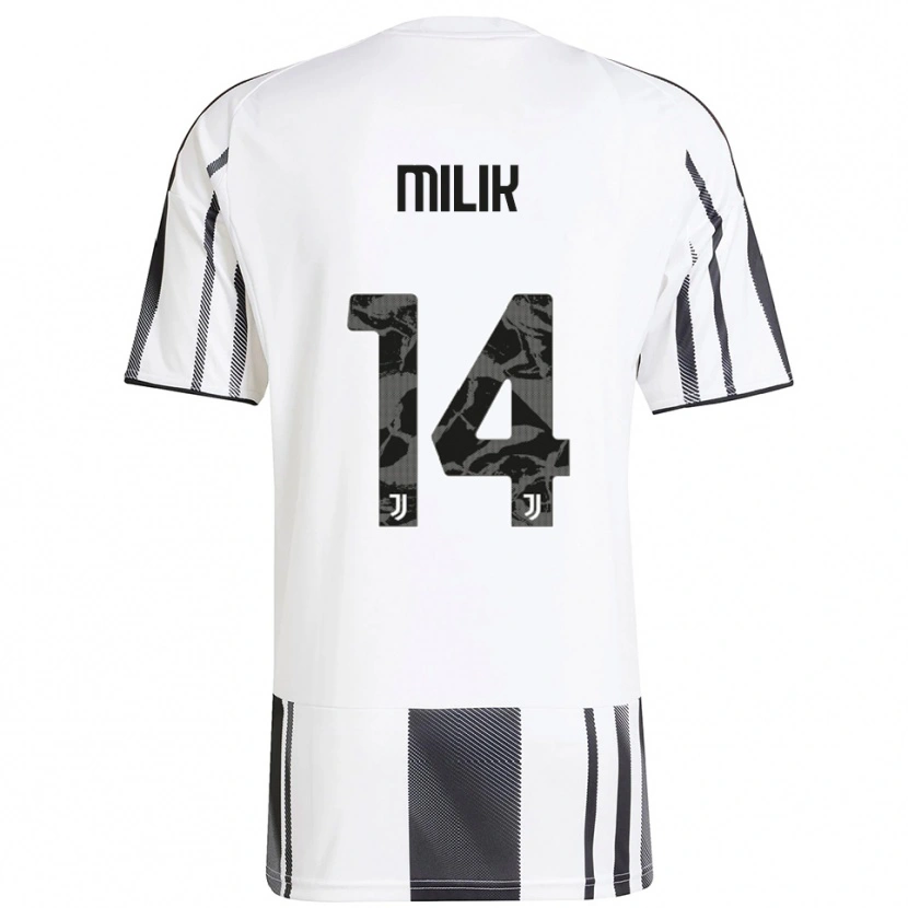 Danxen Kinderen Arkadiusz Milik #14 Wit Zwart Thuisshirt Thuistenue 2025/26 T-Shirt