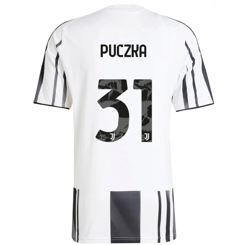 Danxen Kinderen David Puczka #31 Wit Zwart Thuisshirt Thuistenue 2025/26 T-Shirt