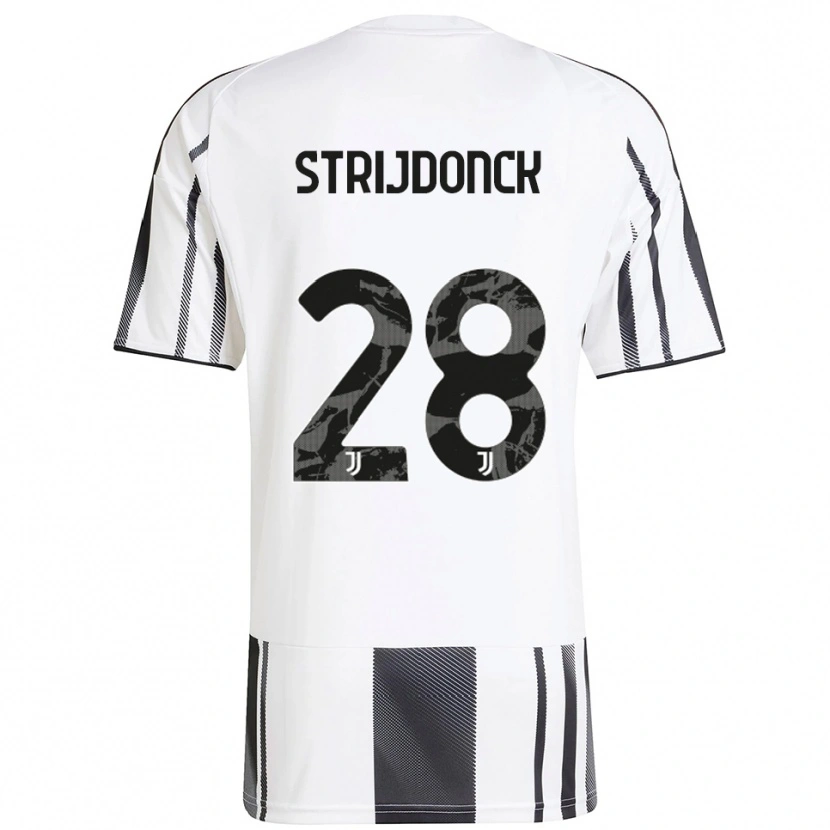 Danxen Kinderen Bayron Strijdonck #28 Wit Zwart Thuisshirt Thuistenue 2025/26 T-Shirt