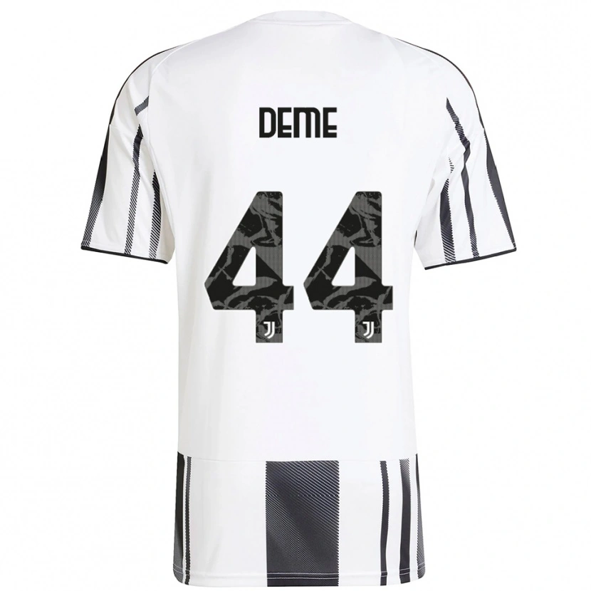 Danxen Kinderen Serigne Deme #44 Wit Zwart Thuisshirt Thuistenue 2025/26 T-Shirt