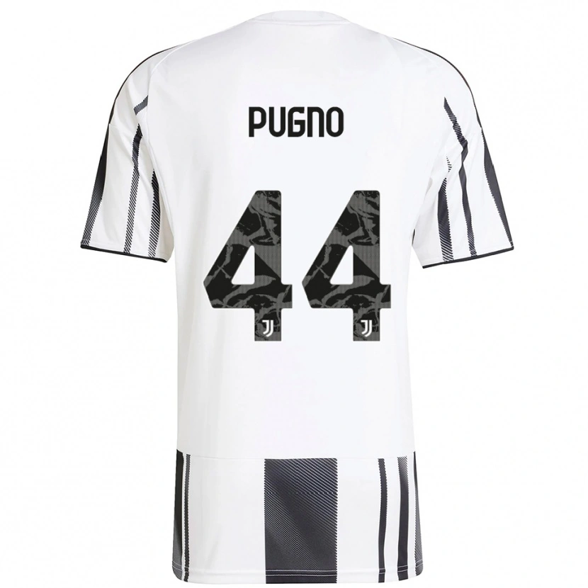 Danxen Kinderen Diego Pugno #44 Wit Zwart Thuisshirt Thuistenue 2025/26 T-Shirt